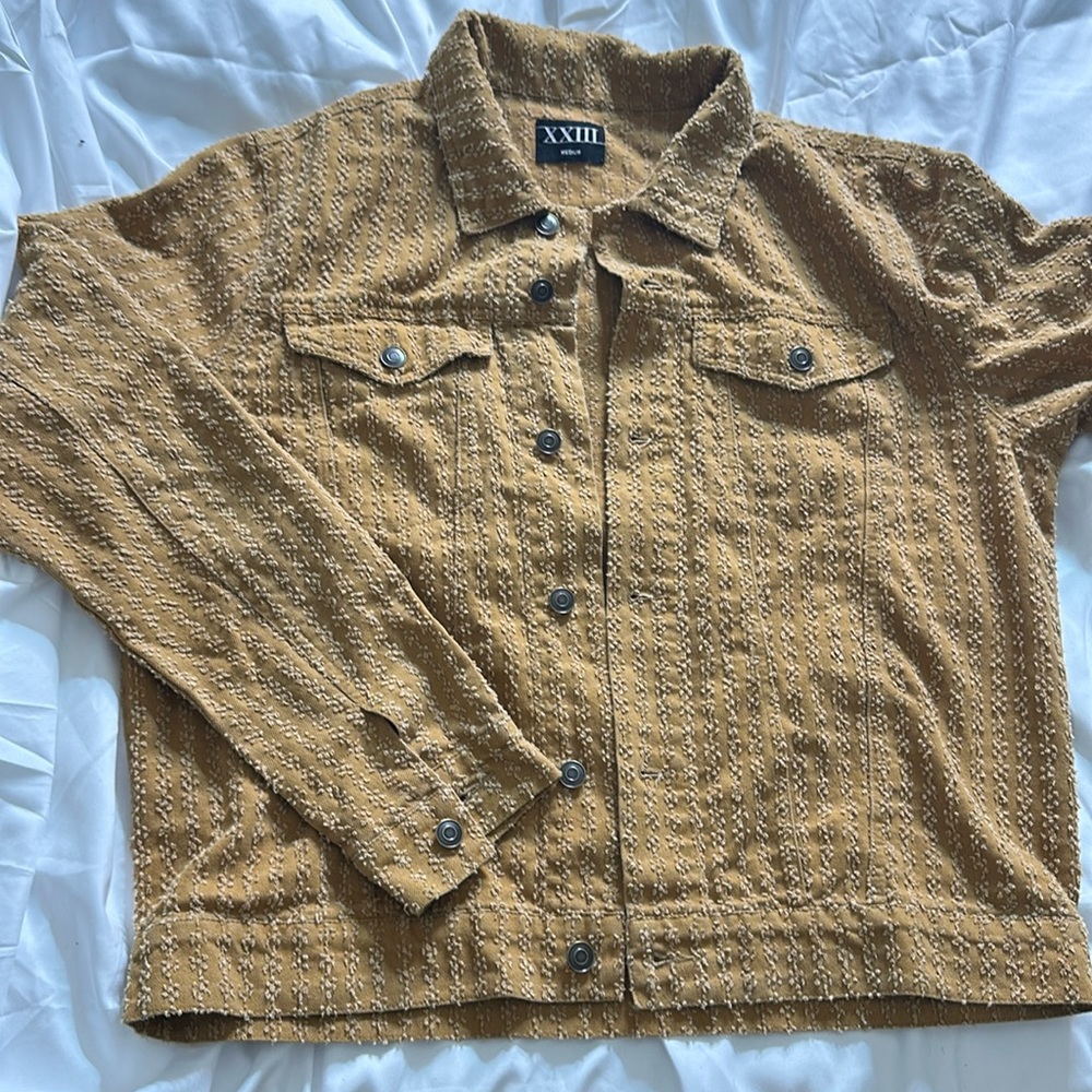 Culture kings medium tan denim jacket